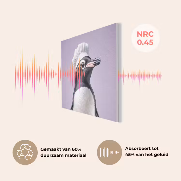 Pinguïn - Koksmuts - Lief - Paars PET vilt klein -USP_NL