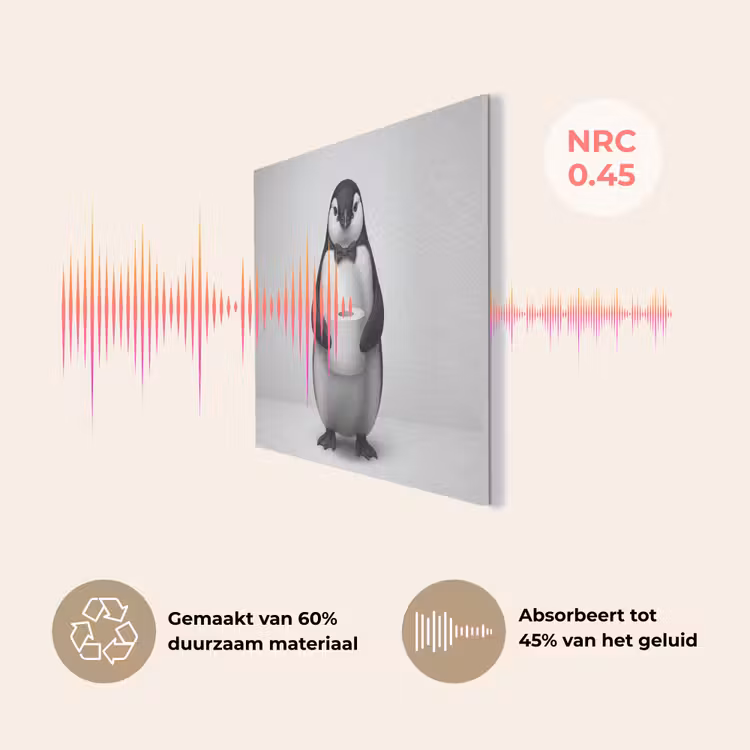Pinguïn - WC rol - Wit PET vilt klein -USP_NL