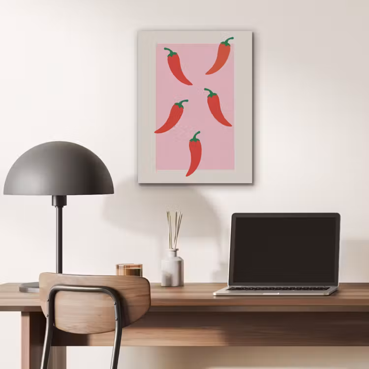 Pepers - Rood - Illustratie PET vilt klein -sfeer5