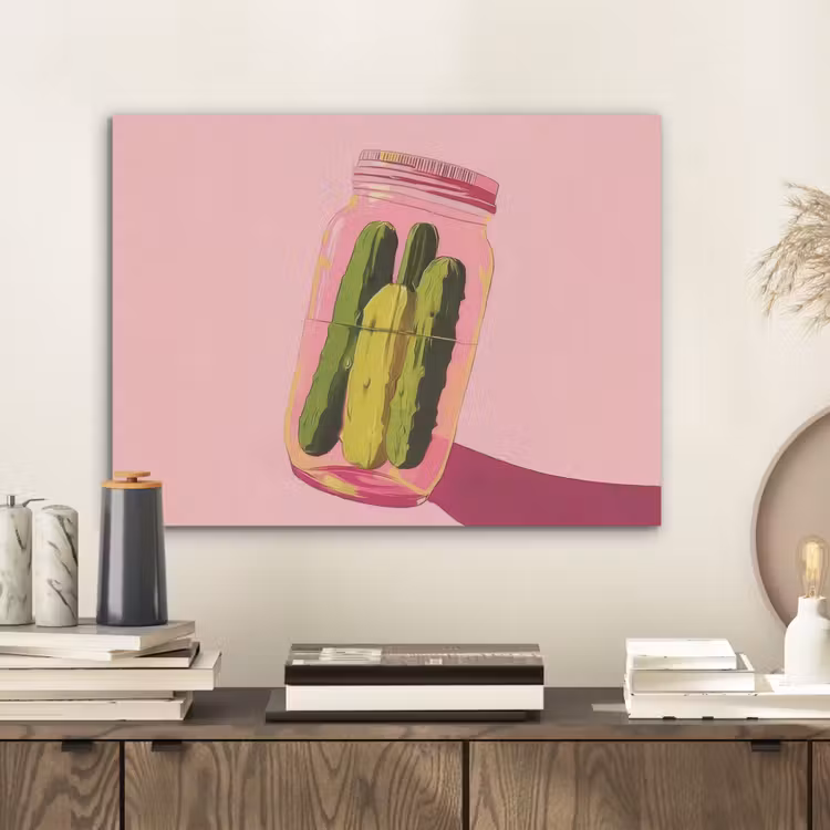 Augurken - Pot - Schaduw - Roze PET vilt klein -sfeer1