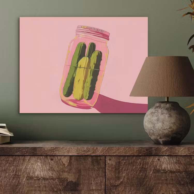 Augurken - Pot - Schaduw - Roze PET vilt klein -sfeer2