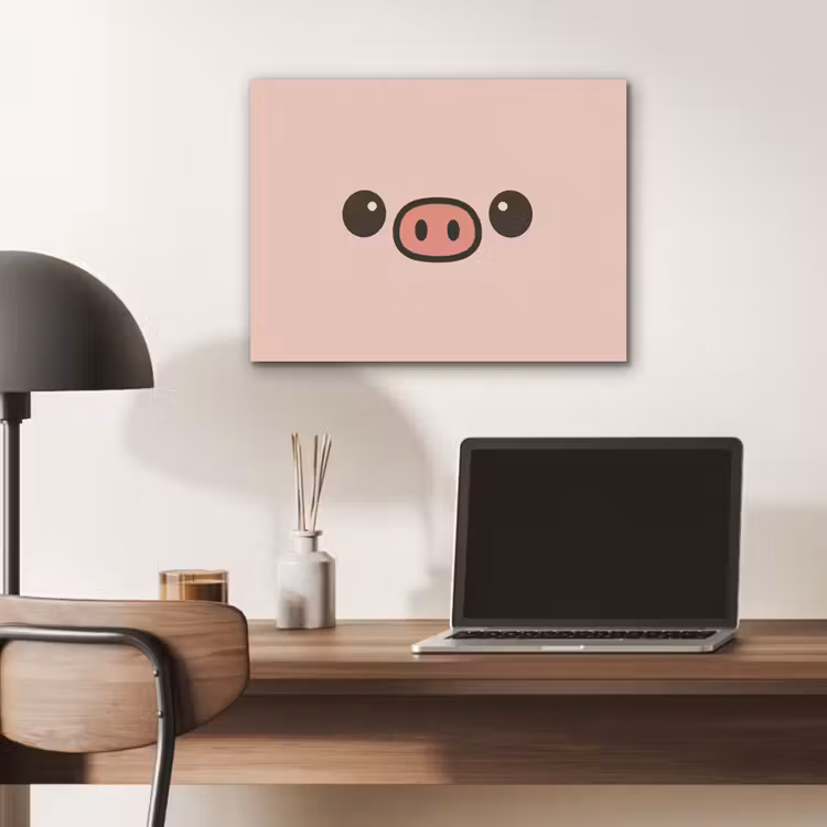 Varken - Roze - Minimalistisch PET vilt klein -sfeer5
