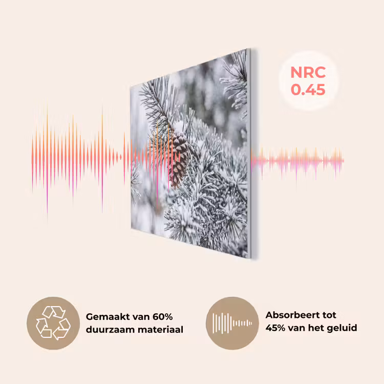 Dennenappel - Tak - Sneeuw - Winter - Sfeervol PET vilt klein -USP_NL