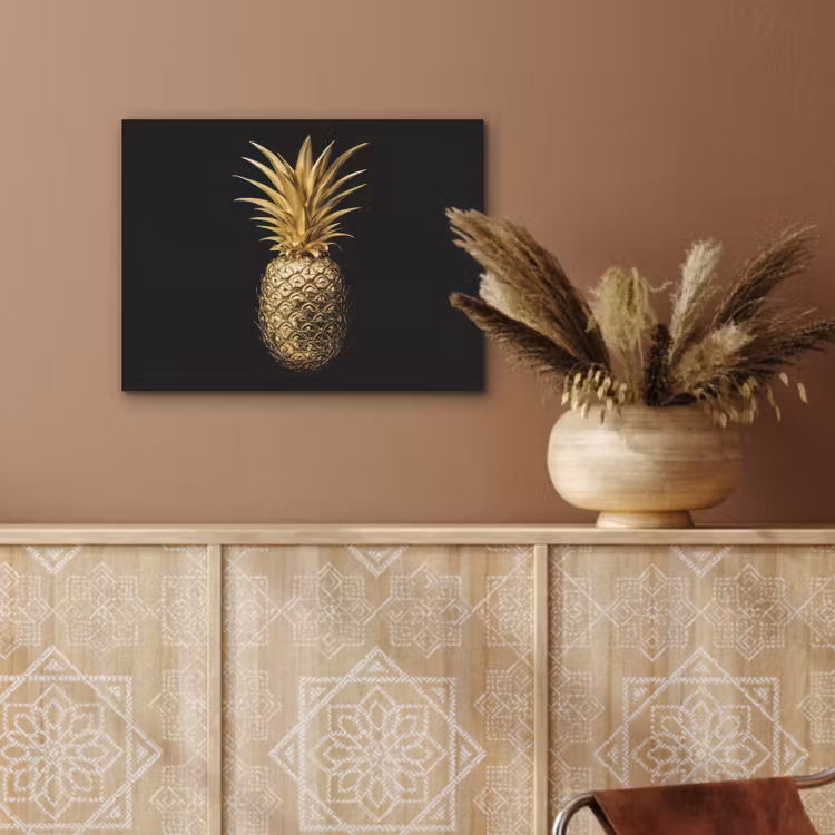 Ananas - Zwart - Goud - Luxe PET vilt klein -sfeer4