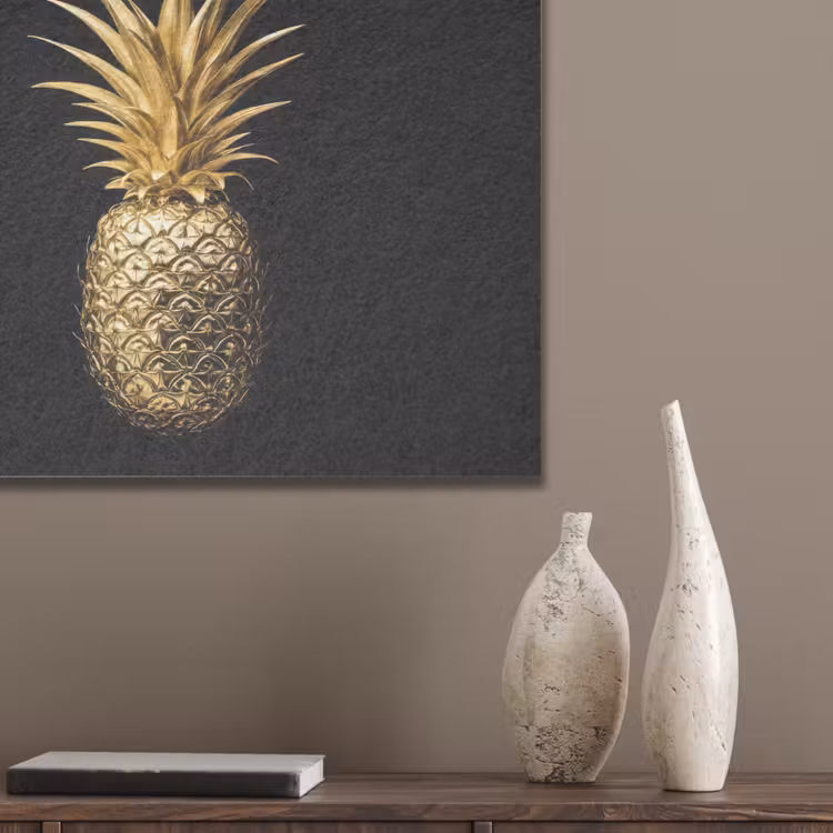 Ananas - Zwart - Goud - Luxe PET vilt klein -sfeer6_closeup