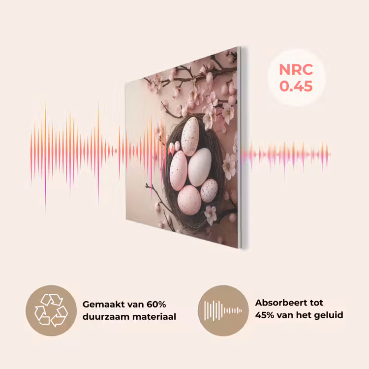 Roze - Bloesems - Eieren PET vilt klein -USP_NL