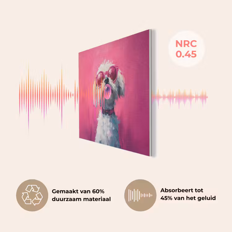 Pink - Hond - Bubbel PET vilt klein -USP_NL