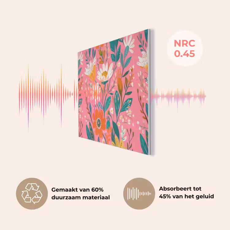 Roze - Bloemen - Wit - Oranje PET vilt klein -USP_NL