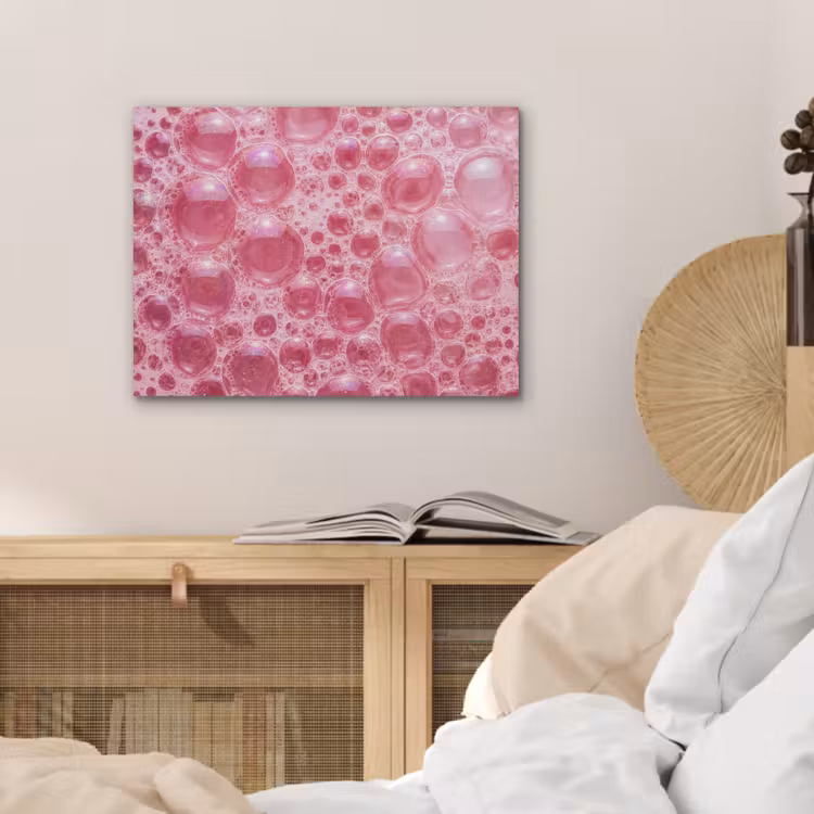 Roze - Schuim - Bubbels PET vilt klein -sfeer3