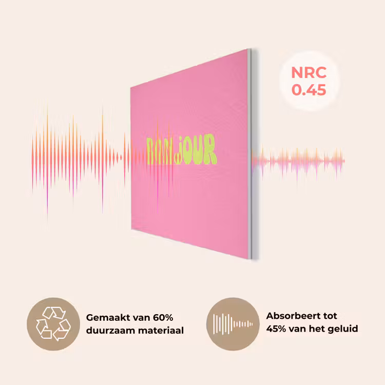 Roze - Groene bonjour - Organisch PET vilt klein -USP_NL