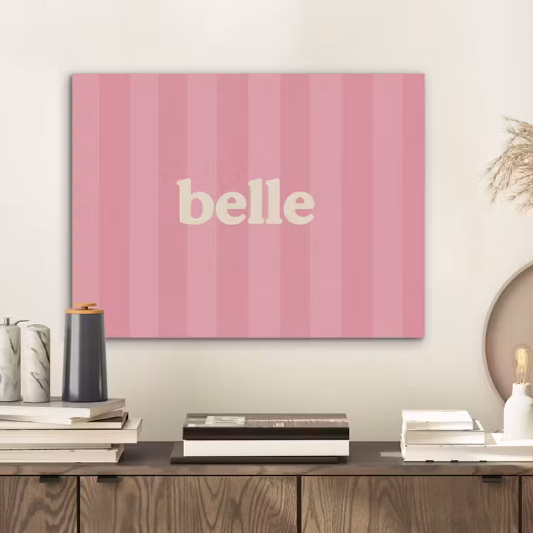 Roze - Gestreept - Belle PET vilt klein -sfeer1