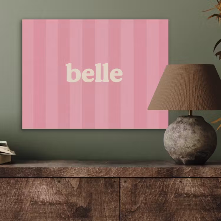 Roze - Gestreept - Belle PET vilt klein -sfeer2