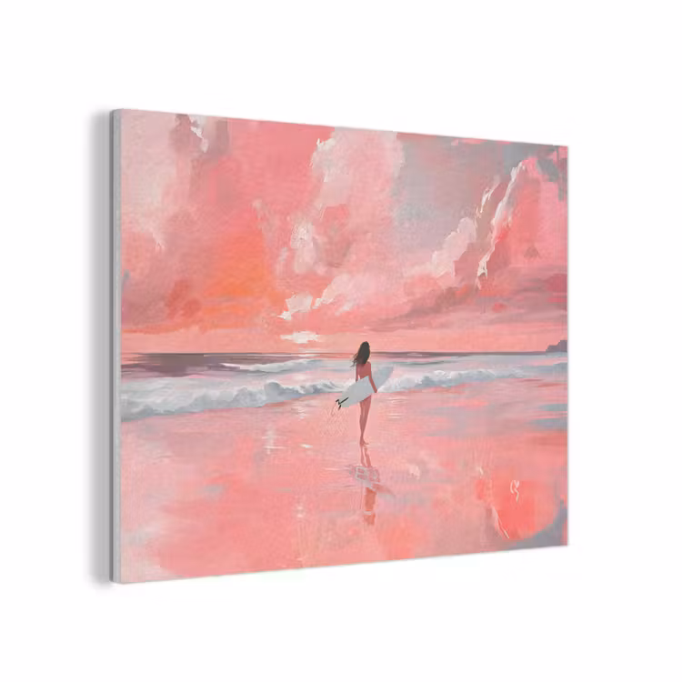 Roze - Surfen - Zee PET vilt klein -3d
