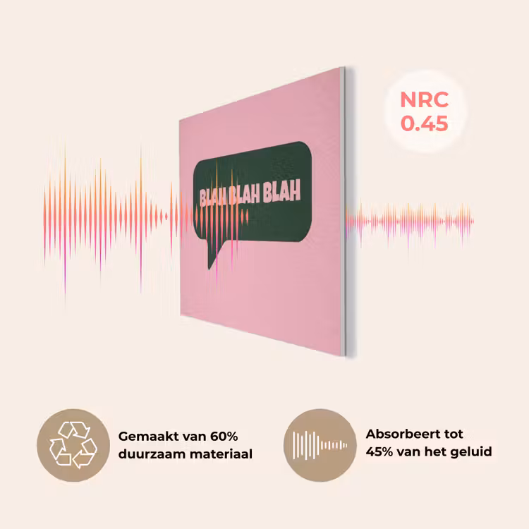 Roze - Tekstwolk - Groen - BLAH BLAH BLAH PET vilt klein -USP_NL