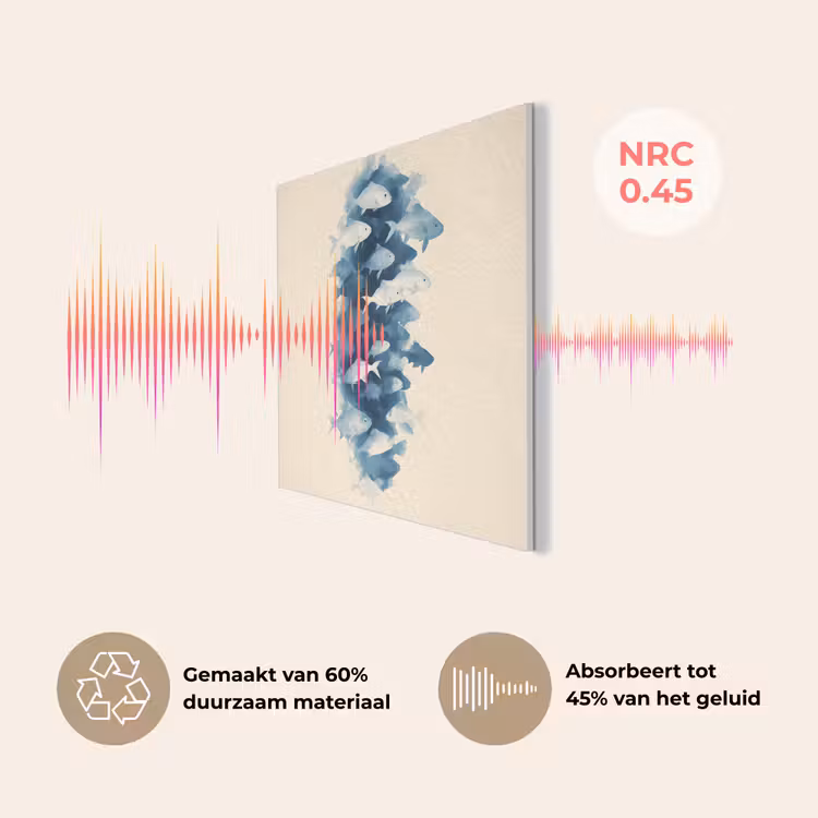 Vissen - Minimalistisch - Blauw PET vilt klein -USP_NL