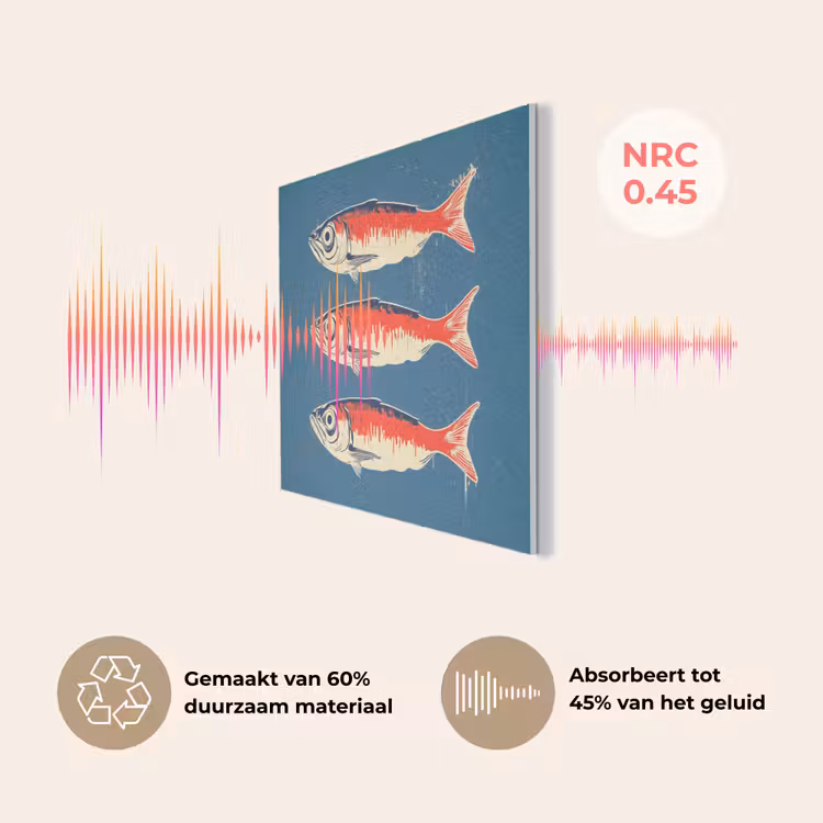 Vissen - Rood - Blauw PET vilt klein -USP_NL