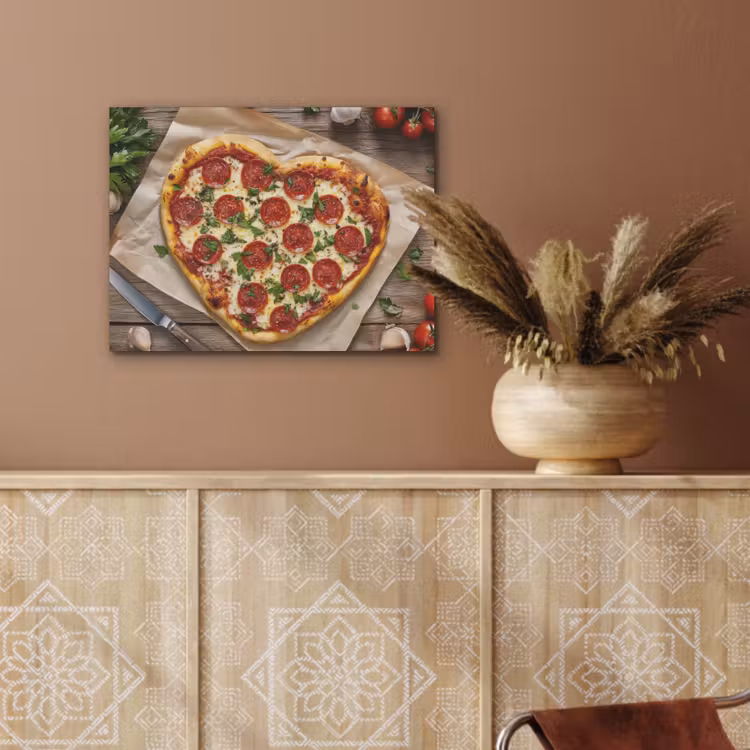 Pizza - Hart - Pepperoni - Tomaat PET vilt klein -sfeer4