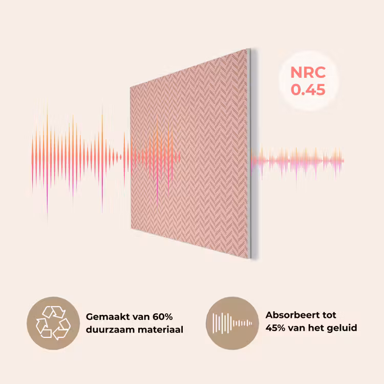 Plaid - Patroon - Visgraad - Roze PET vilt klein 837 -USP_NL