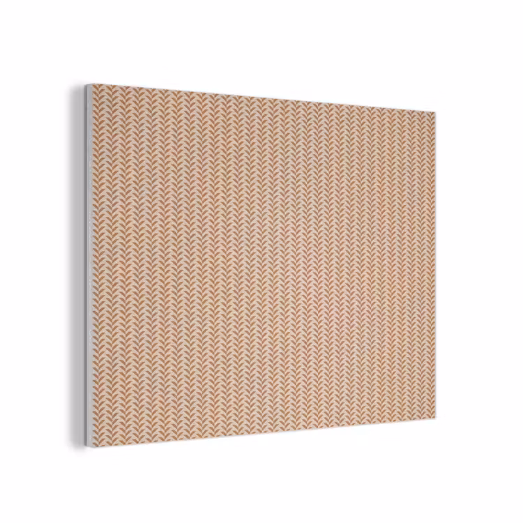 Plaid - Patroon - Bladvorm - Bruin PET vilt klein 837 -3d