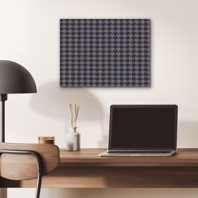 Plaid - Patroon - Ruit - Blauw PET vilt klein 837 -sfeer5