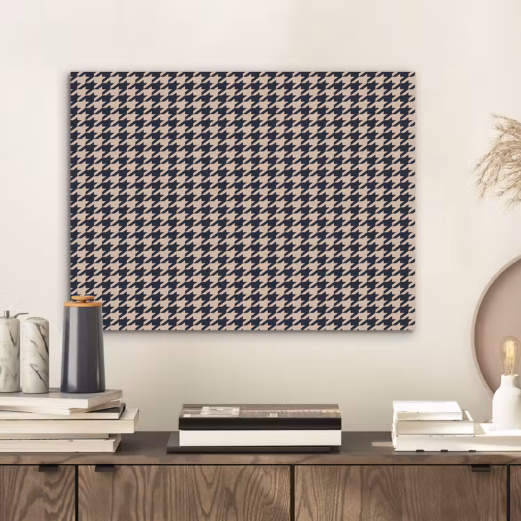 Plaid - Patroon - Ruit - Donkerblauw PET vilt klein 837 -sfeer1