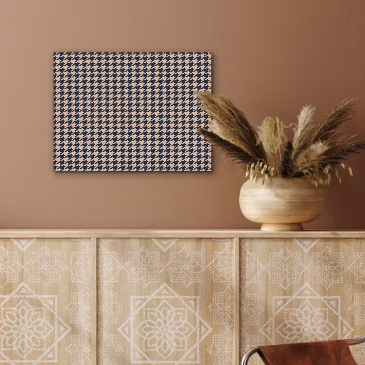 Plaid - Patroon - Ruit - Donkerblauw PET vilt klein 837 -sfeer4