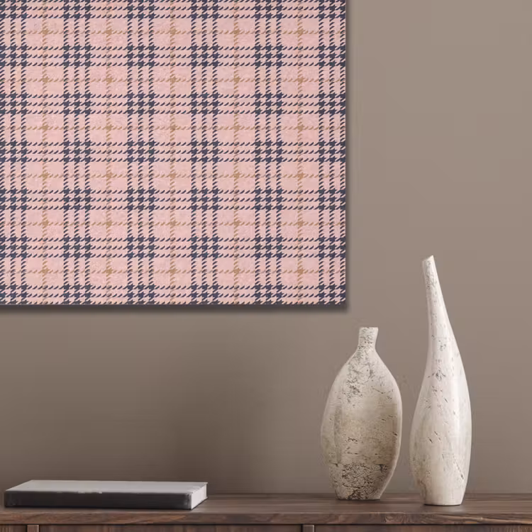 Plaid - Patroon - Schotse - Roze PET vilt klein 837 -sfeer6_closeup
