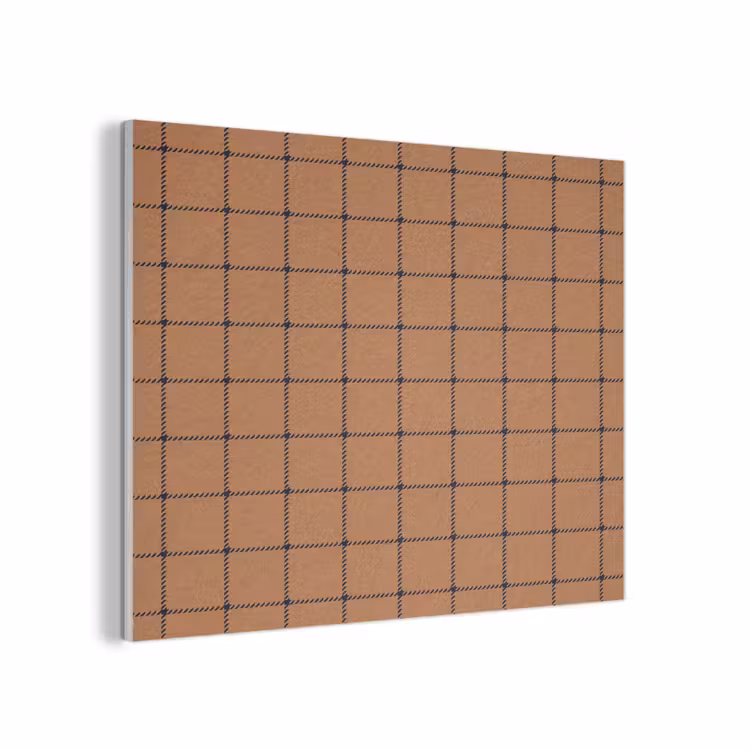 Plaid - Patroon - Vierkant - Bruin PET vilt klein 837 -3d