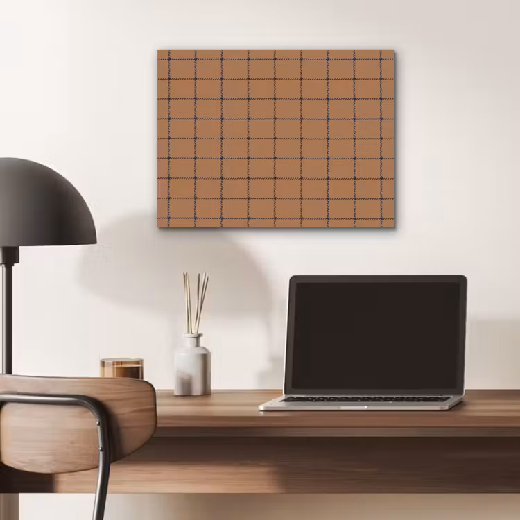 Plaid - Patroon - Vierkant - Bruin PET vilt klein 837 -sfeer5