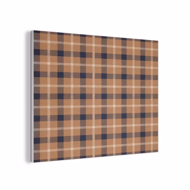 Plaid - Patroon - Vierkant - Bruin PET vilt klein 837 -3d