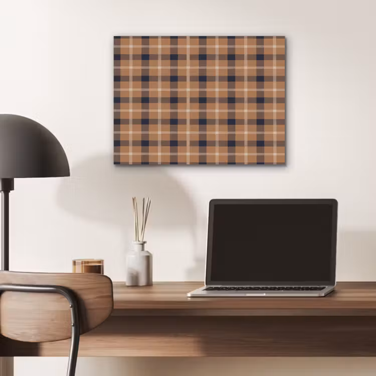 Plaid - Patroon - Vierkant - Bruin PET vilt klein 837 -sfeer5