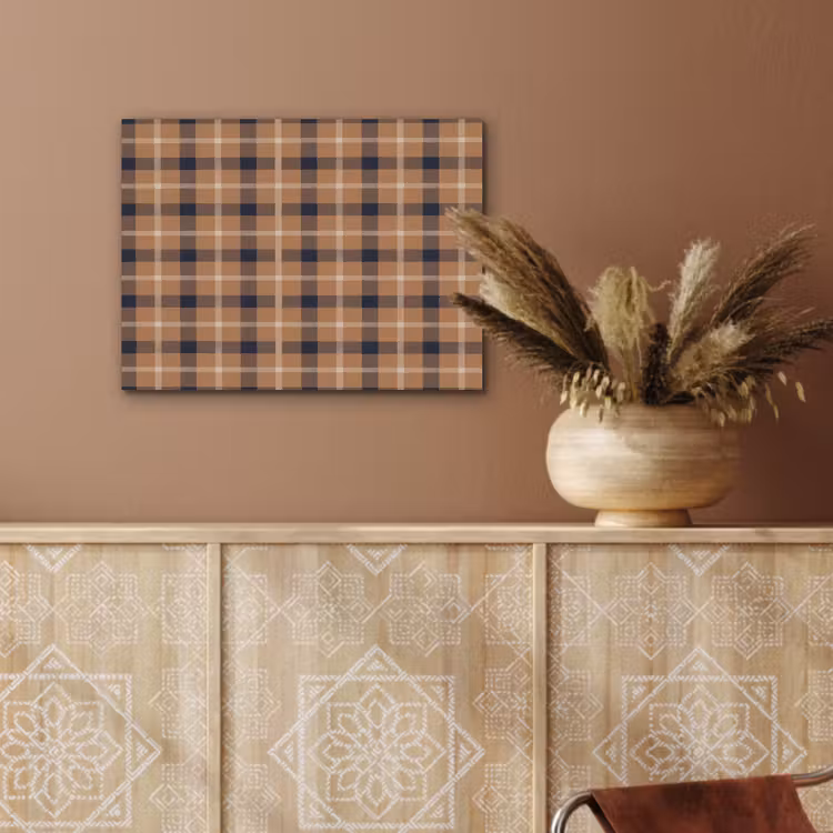 Plaid - Patroon - Vierkant - Bruin PET vilt klein 837 -sfeer4