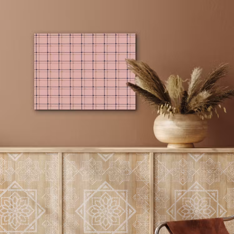 Plaid - Patroon - Gestreept - Roze PET vilt klein 837 -sfeer4