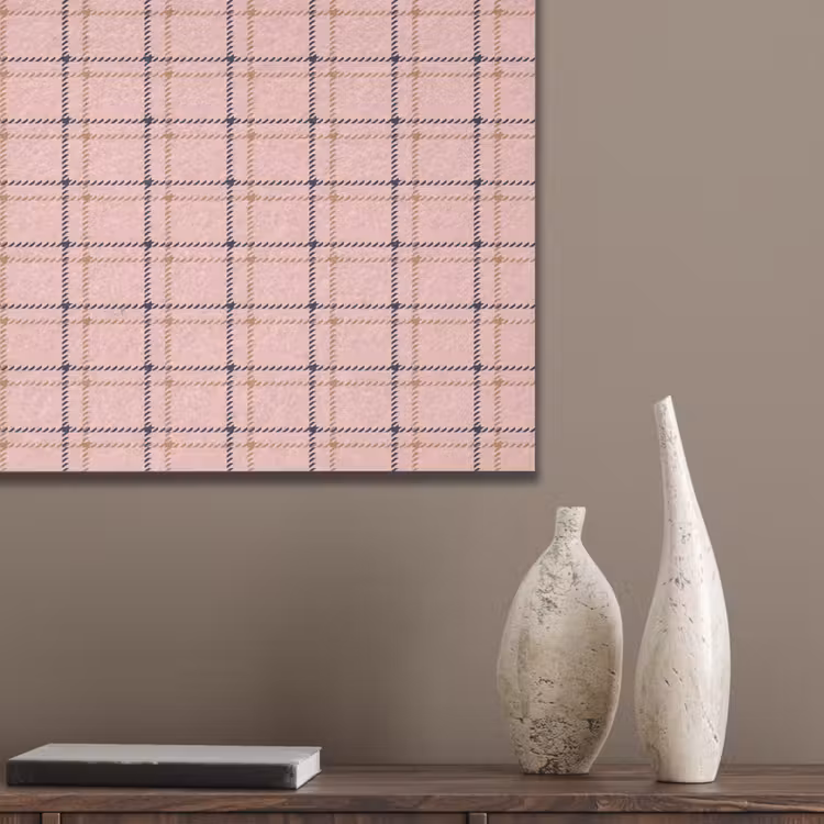 Plaid - Patroon - Gestreept - Roze PET vilt klein 837 -sfeer6_closeup