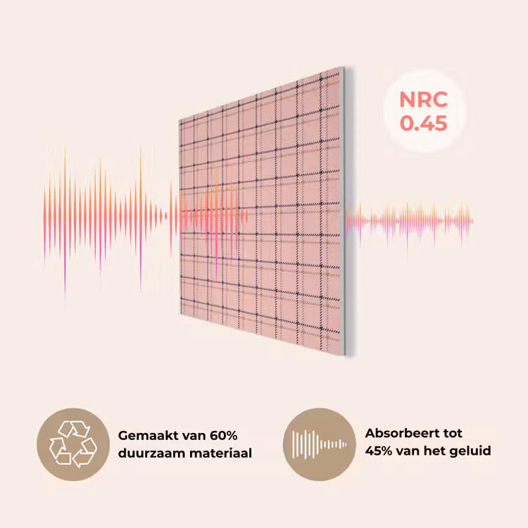 Plaid - Patroon - Gestreept - Roze PET vilt klein 837 -USP_NL