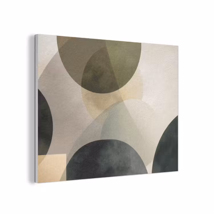 Vlakken - Abstract - Beige - Cirkels PET vilt klein -3d