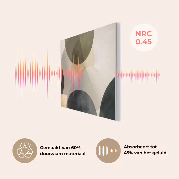 Vlakken - Abstract - Beige - Cirkels PET vilt klein -USP_NL