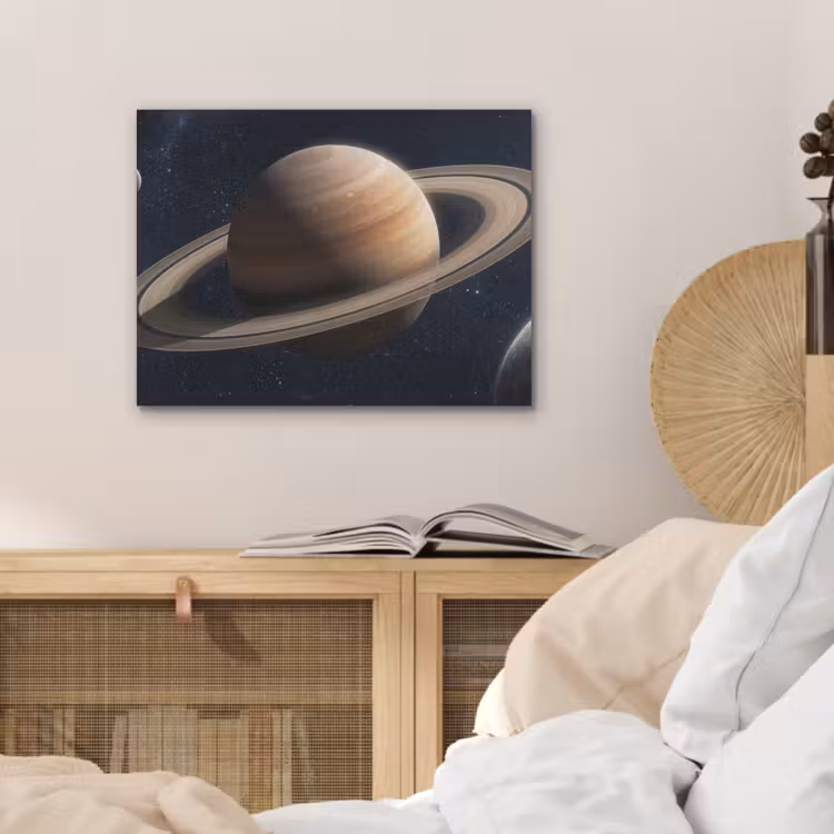 Planeten - Saturnus - Ruimte PET vilt klein -sfeer3