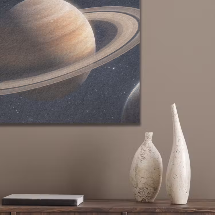 Planeten - Saturnus - Ruimte PET vilt klein -sfeer6_closeup