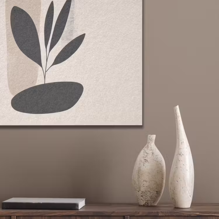 Plant - Beige - Japandi PET vilt klein -sfeer6_closeup