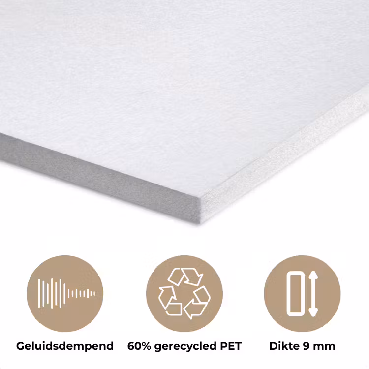 Plant - Bladeren - Minimalistisch - Zwart PET vilt klein -closeup_NL
