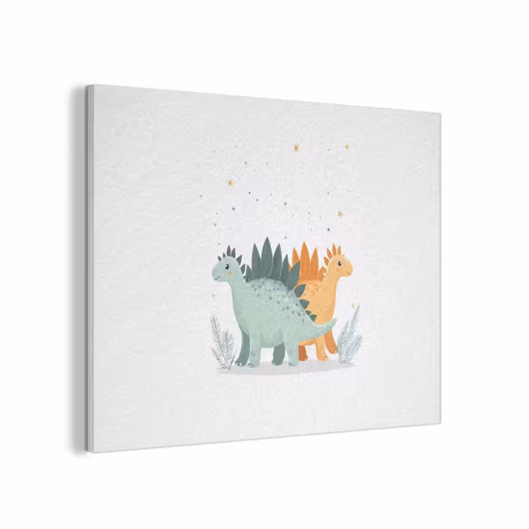 Planten - Sterren - Dinosaurussen - Oranje PET vilt klein -3d