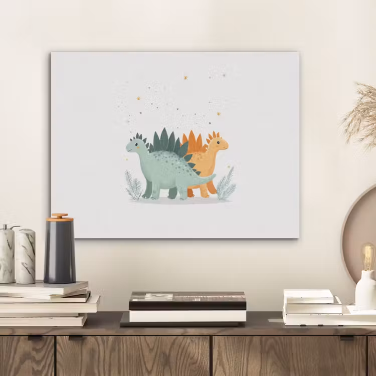 Planten - Sterren - Dinosaurussen - Oranje PET vilt klein -sfeer1
