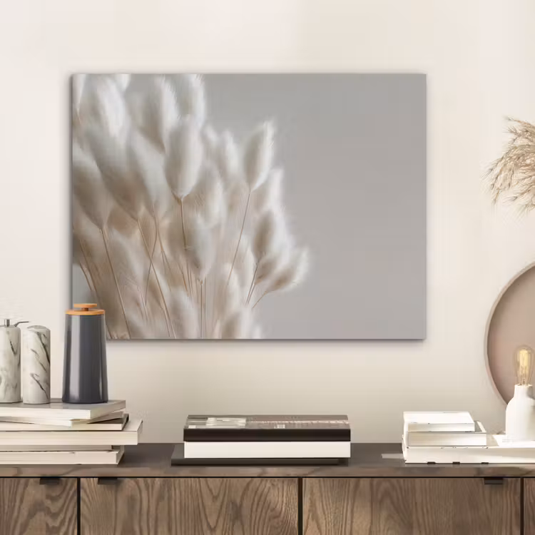 Pluimen - Beige - Minimalistisch PET vilt klein -sfeer1