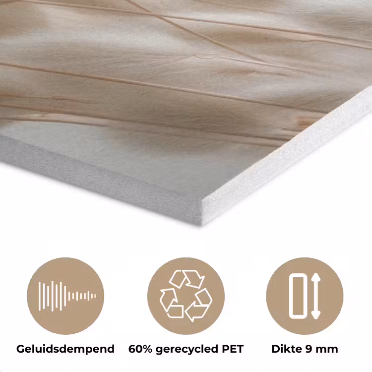 Pluimen - Beige - Minimalistisch PET vilt klein -closeup_NL