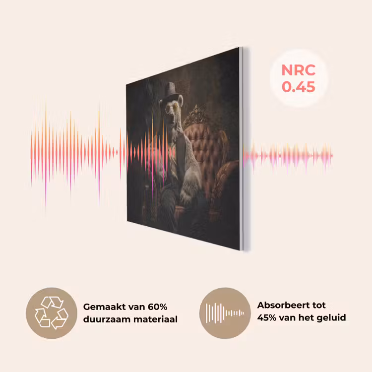 Ijsbeer - Hoed - Bril - Stoel PET vilt klein -USP_NL