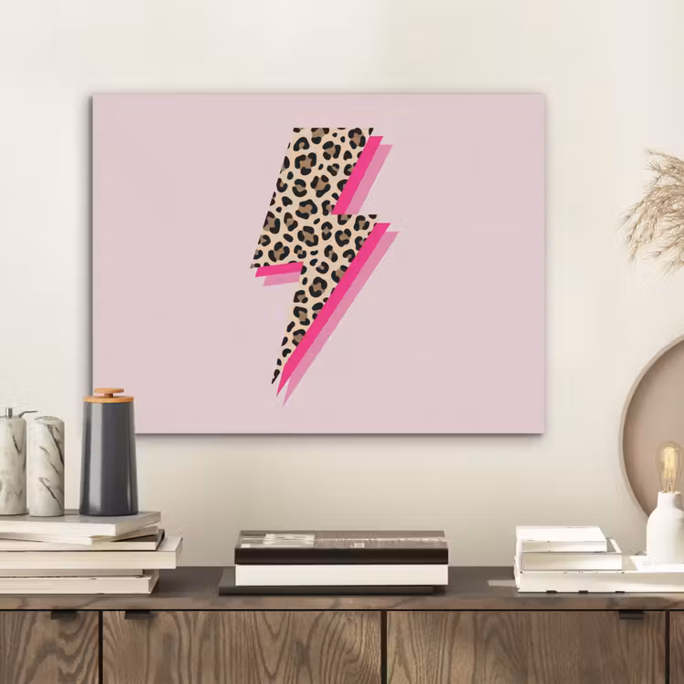 Stippen - Roze - Bliksem PET vilt klein -sfeer1