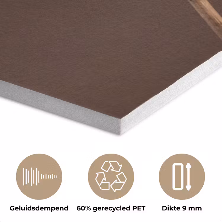 Papaverbol - Droogbloem - Bruin - Minimalistisch PET vilt klein -closeup_NL
