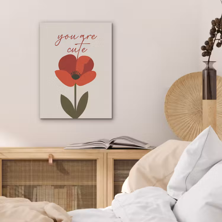 Klaproos - Bloem - Rood - Valentijn PET vilt klein -sfeer3