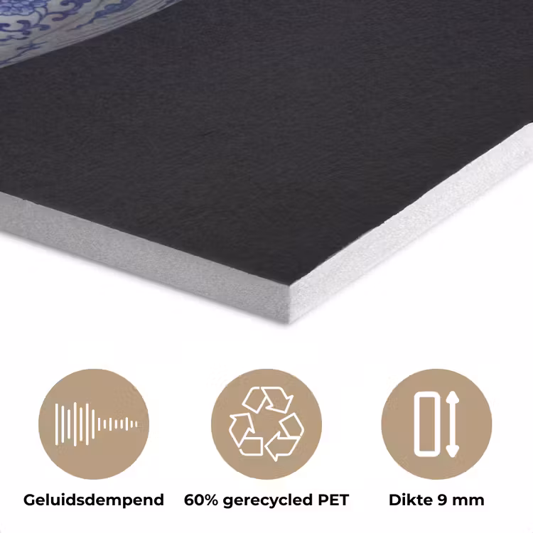 Porselein - Tonijn - Delfts - Blauw PET vilt klein -closeup_NL